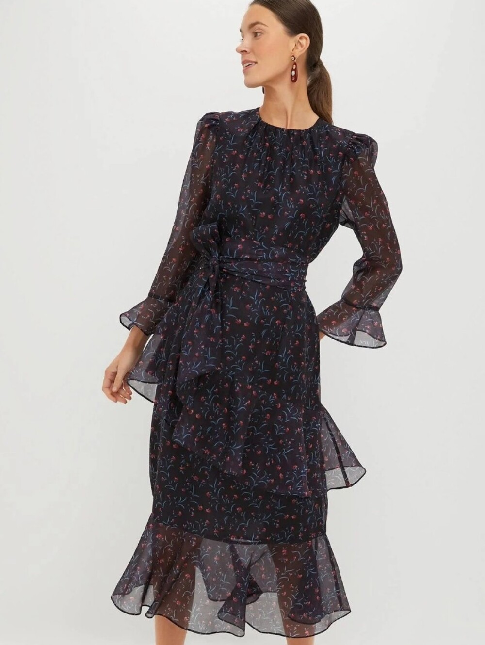 Tuckernuck Midnight Oleander Sasha Organza Dress
